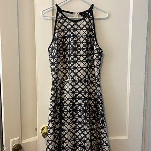 Mission fit & flare ink stain dress L